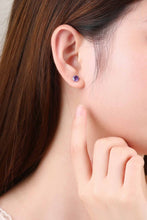 Simple CZ White 925 Sterling Silver Round Stud Earrings