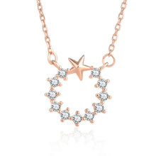 Starlit Elegance 925 Sterling Silver CZ Garland Necklace