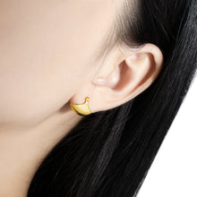 Modern Arc 925 Sterling Silver Hoop Earrings