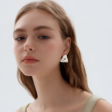 Chunky Geometry Hollow Triangle 999 Sterling Silver Earrings