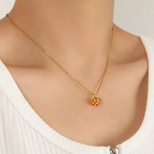 Fashion Fun Multicolor Love Cubic Dice 925 Sterling Silver Necklace