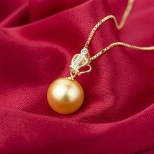 Royal Crown White/Golden Shell Pearl Pendant in 925 Sterling Silver