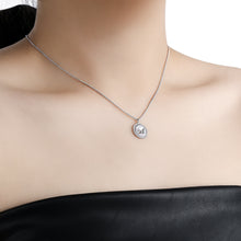 Anniversary Oval Butterfly Signet Necklace in 925 Sterling Silver