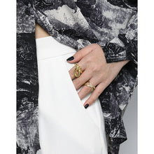 Fashion Hollow Buckle 925 Sterling Silver Adjustable Ring