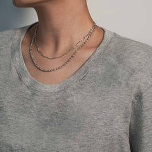 Irregular Golden Hollow Chain Necklace in 925 Sterling Silver