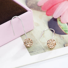 Spherical 925 Silver Hook Earrings in Various Colors
