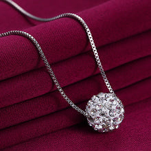 Trendy 925 Sterling Silver Lucky Necklace with Spherical Pendant