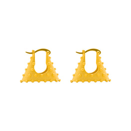 Fashion Rivet 925 Sterling Silver Hoop Earrings
