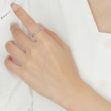 925 Sterling Silver Anniversary Hollow Love Heart Ring