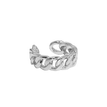 Adjustable Hollow Twisted Chain 925 Sterling Silver Ring