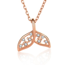 Girls' 925 Sterling Silver Fish Tail Necklace with CZ