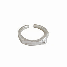 Modern Adjustable 925 Sterling Silver Irregular Geometry Ring