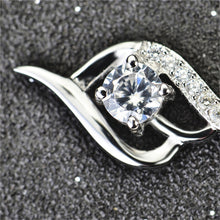 Trendy White Water Drop CZ Pendant in 925 Sterling Silver