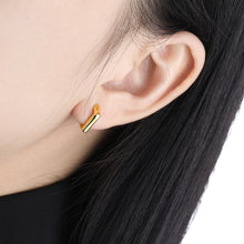 Minimalist Irregular Geometry 925 Sterling Silver Hoop Earrings