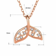 CZ Fish Tail Necklace in 925 Sterling Silver