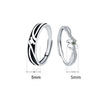 Adjustable Lucky Four Leaf Clover CZ Sterling Silver Ring