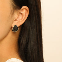 Elegant Irregular Epoxy 925 Sterling Silver Stud Earrings