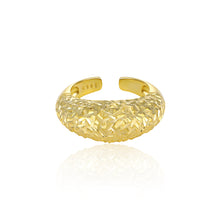 Modern Adjustable 925 Sterling Silver Irregular Surface Ring