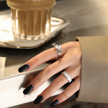 Adjustable 925 Sterling Silver Epoxy Wave Ring