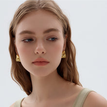 Chunky Geometry Hollow Triangle 999 Sterling Silver Earrings