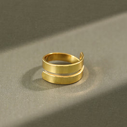 Adjustable Double Layer 925 Sterling Silver Ring
