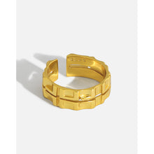 Double Layer Wheel Gear 925 Sterling Silver Adjustable Ring