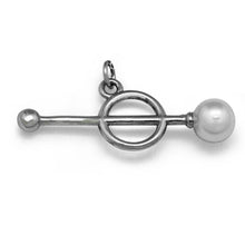 White Trendy Silver Shell Pearl Necklace in 925 Sterling Silver