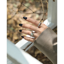 Adjustable 925 Sterling Silver Natural Crystal Ball Ring