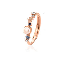 Elegant Shell Pearl Mermaid Tail Adjustable Ring in 925 Silver