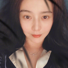 Girl's 925 Sterling Silver CZ Hollow Bowknot Necklace