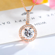 Rose Round Micro Setting 925 Sterling Silver Pendant