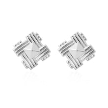 Chunky Electroforming Geometry Sterling Silver Stud Earrings