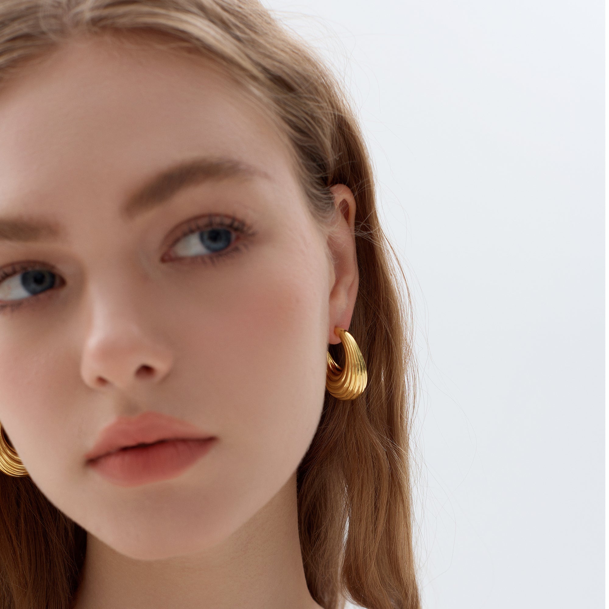 Chunky Irregular Pattern 999 Sterling Silver Hoop Earrings