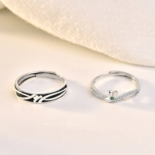 Adjustable Lucky Four Leaf Clover CZ Sterling Silver Ring