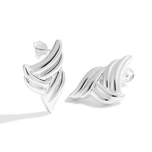 Chunky 999 Pure Silver Triangle Wings Earrings for Women