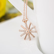 Simple Sun Flower Micro Setting Necklace in 925 Sterling Silver