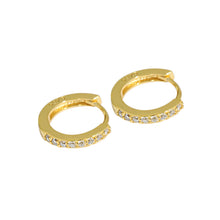 Casual Mini Geometry CZ Circle Huggie Hoop Earrings