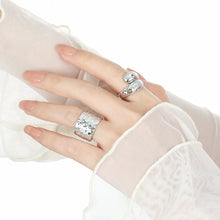 Fashion Hammered 925 Sterling Silver Adjustable Ring