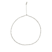 Irregular Golden Hollow Chain Necklace in 925 Sterling Silver