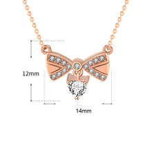 Sweet CZ Bowknot 925 Sterling Silver Necklace