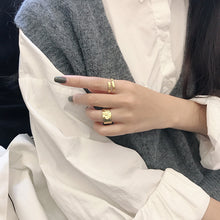 Men's Adjustable 925 Sterling Silver Irregular Wide Geometry Ring