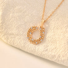 CZ Wheat Ear Circle 925 Sterling Silver Necklace