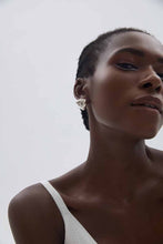 Chunky Geometric Triangle Stud Earrings in S999 Sterling Silver