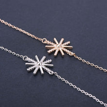 Beautiful CZ Snowflake 925 Sterling Silver Bracelet