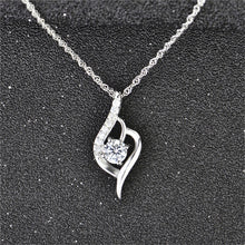 Trendy White Water Drop CZ Pendant in 925 Sterling Silver