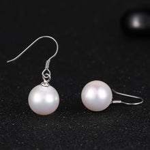 Elegant Big Shell Pearl Earrings in 925 Sterling Silver