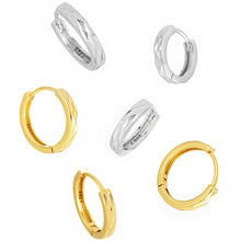 Simple Rhombus Pattern 925 Sterling Silver Hoop Earrings