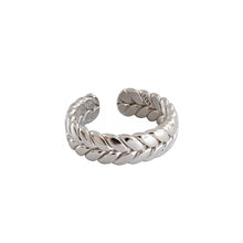Adjustable 925 Sterling Silver Wheat Twisted Ring