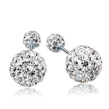 Micro Setting CZ Ball Stud Earrings in 925 Sterling Silver