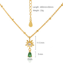 Elegant Five-Pointed Star Snowflake CZ Necklace for Women